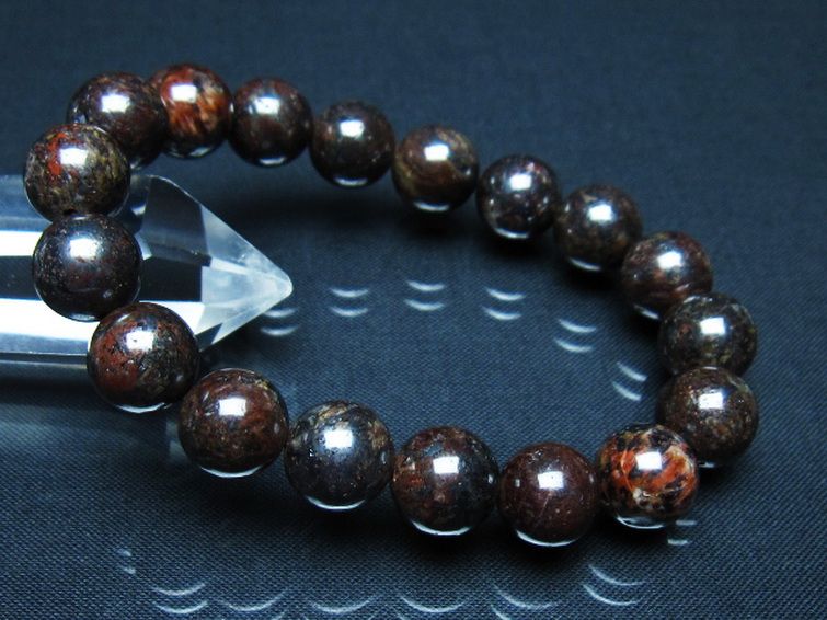 コンドライト「サハラNWA869隕石」 ブレスレット 11mm [t352-1881]