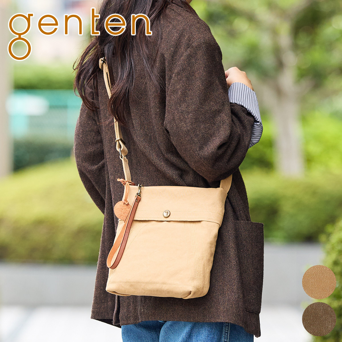 genten（ゲンテン） Mil Canvas ミルキャンバス ミニ ショルダーバッグ