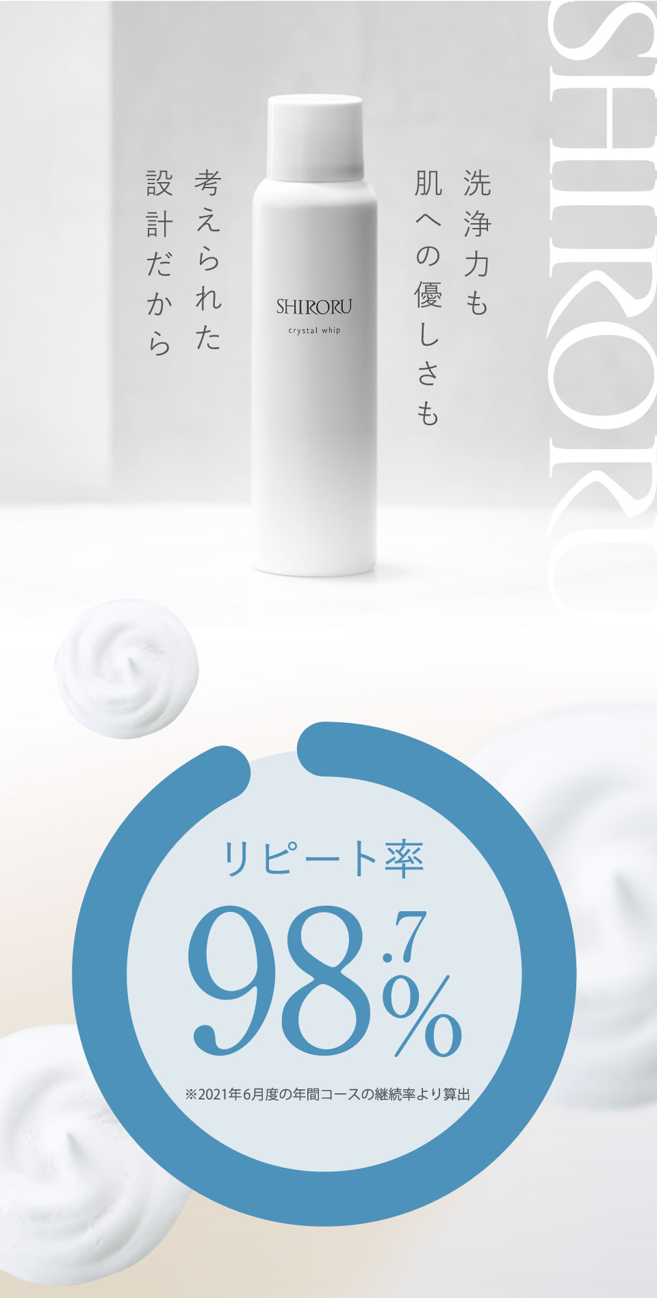 SHIRORU（シロル） クリスタルホイップ 2本セット 炭酸 泡洗顔 炭酸