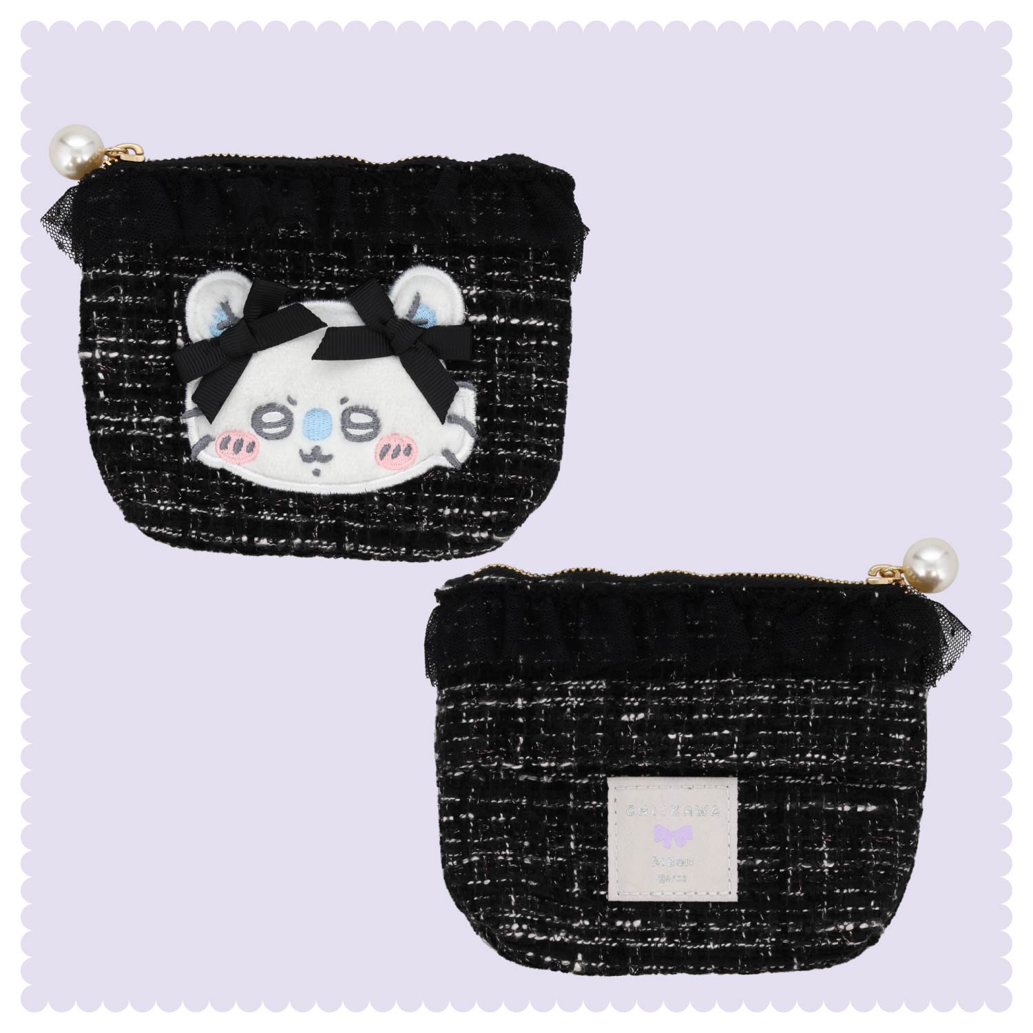 SHOBIDO ちいかわ リボンシリーズ ツイードティッシュポーチ