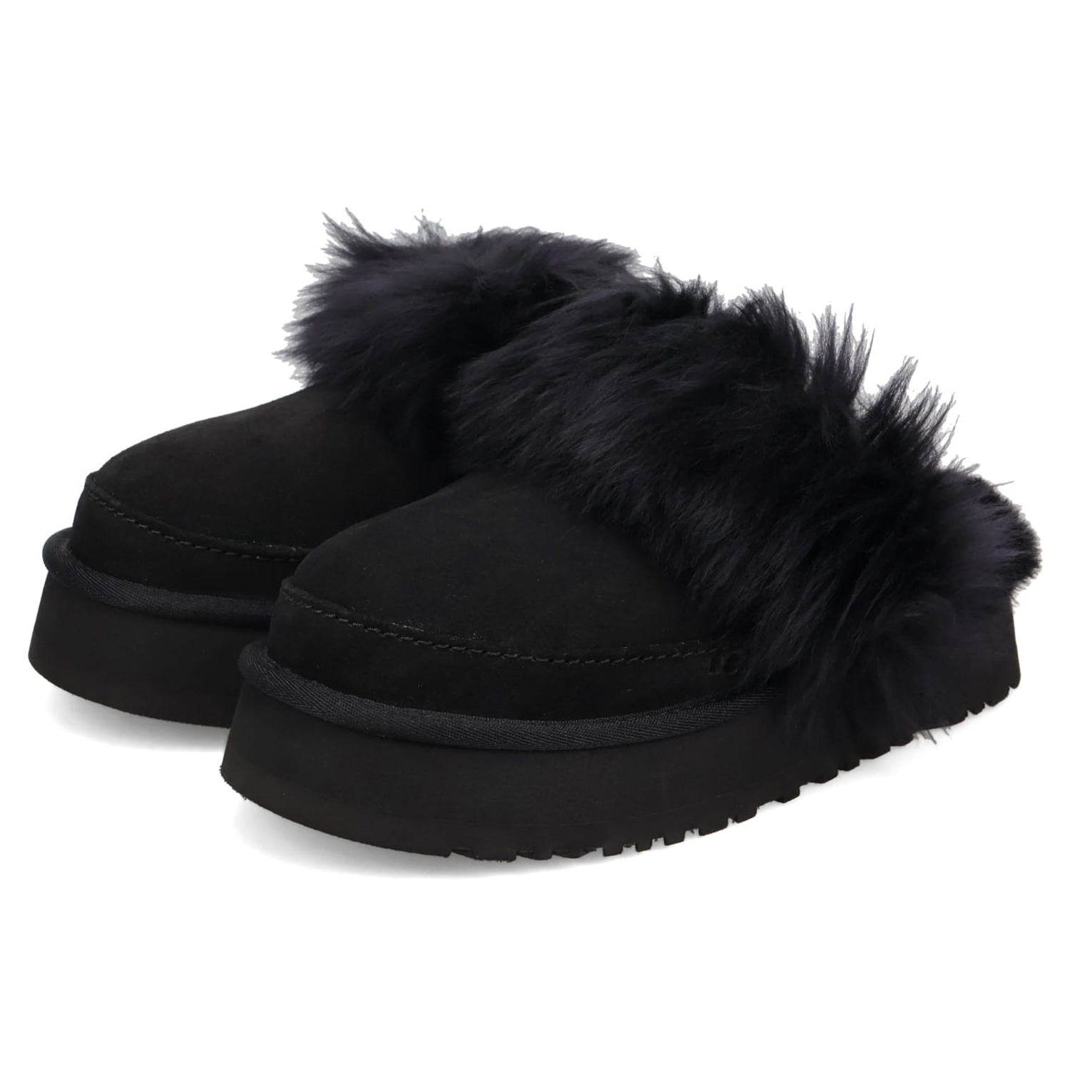 UGG（アグ） サンダル ファー サボ ルームシューズ レディース 厚底