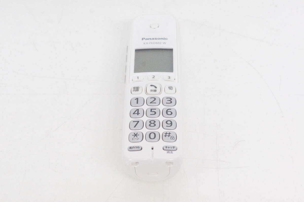 中古 Panasonicパナソニック 増設子機 KX-FKD602-W 電話機/FAXに