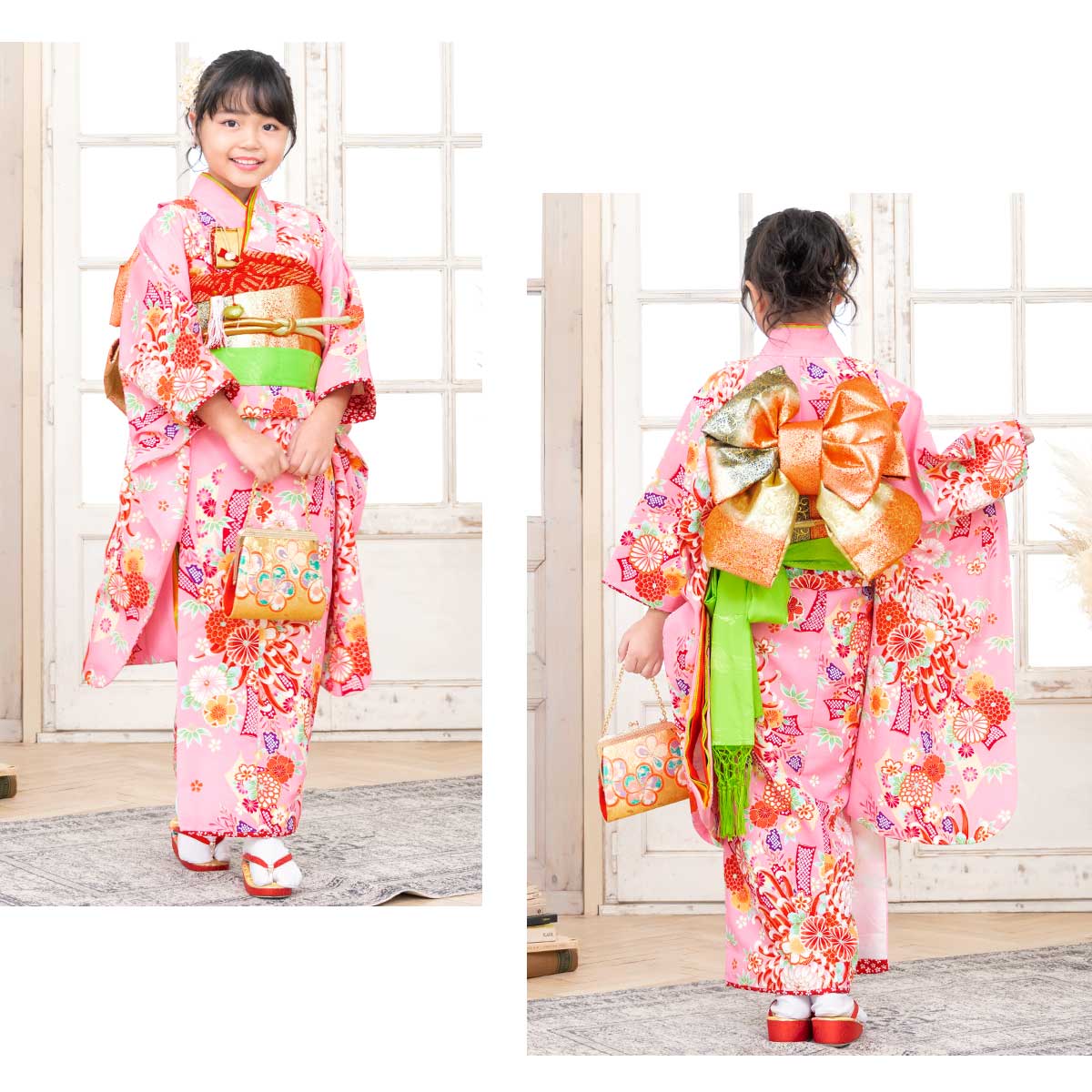 SOUBIEN（創美苑） レンタル 七五三 レンタル 7歳 着物セット 女の子