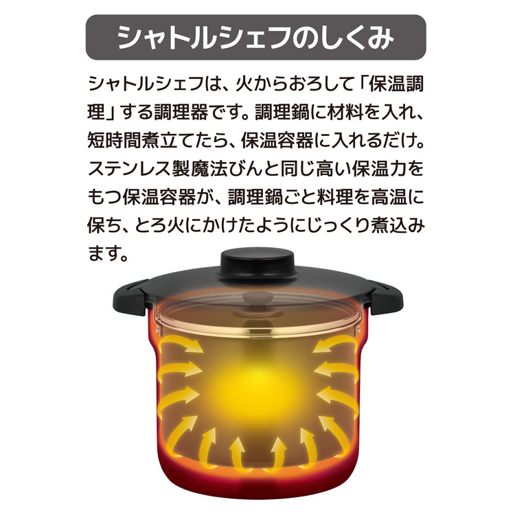 サーモス 真空保温調理器シャトルシェフ 4.3L レッド KBJ-4501 R ( 1個