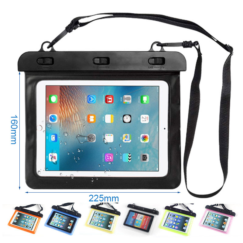 タブレット防水ケース 8インチ対応 ネックストラップ付き タブレット