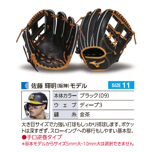 MIZUNO（ミズノ） ミズノプロ/オーダーグラブ/軟式グローブ/佐藤輝明