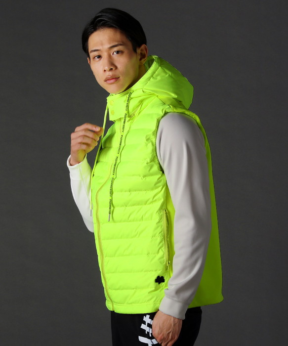 ダウンベスト ベスト アウター メンズ 秋 冬 2way フード脱着 スタンド