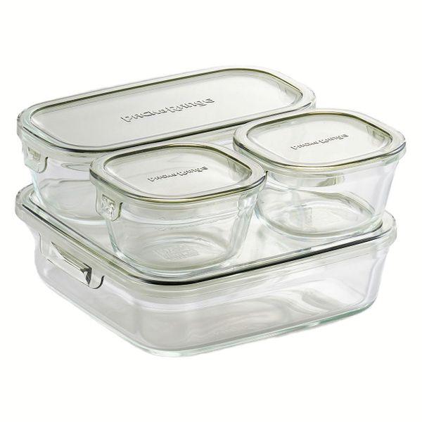 iwaki（イワキ） ガラス 保存容器 4点セット 耐熱ガラス 耐熱ガラス