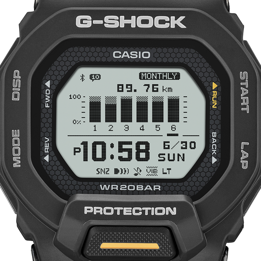 G-SHOCK G-SQUAD ポジティブ表示 MIP液晶 GBD-200-1A1JF メンズ 腕時計