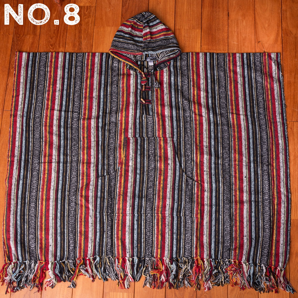 おまかせ送料無料 ポンチョ エスニック コットン ネパール 厚手