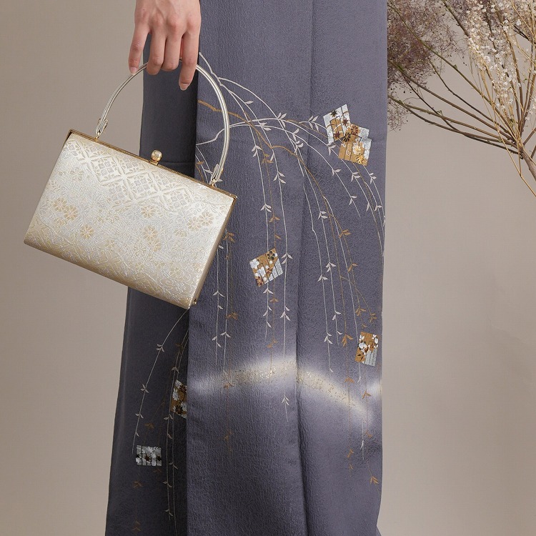 レンタル 付け下げ 20点セット 附下 着物 柳 グレー系 フォーマル 入学