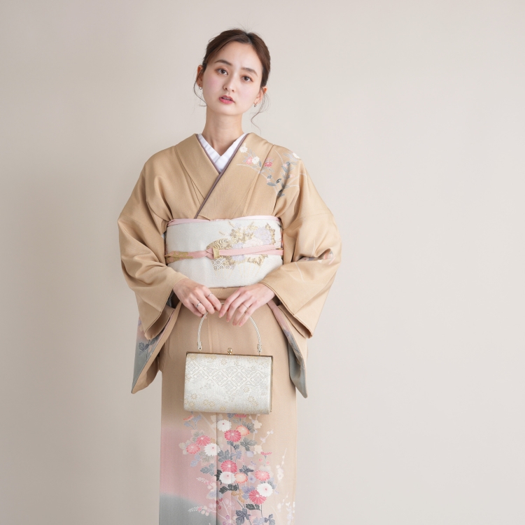 訪問着 レンタル おしゃれ 20点 フルセット 正絹 古典 レトロ 花