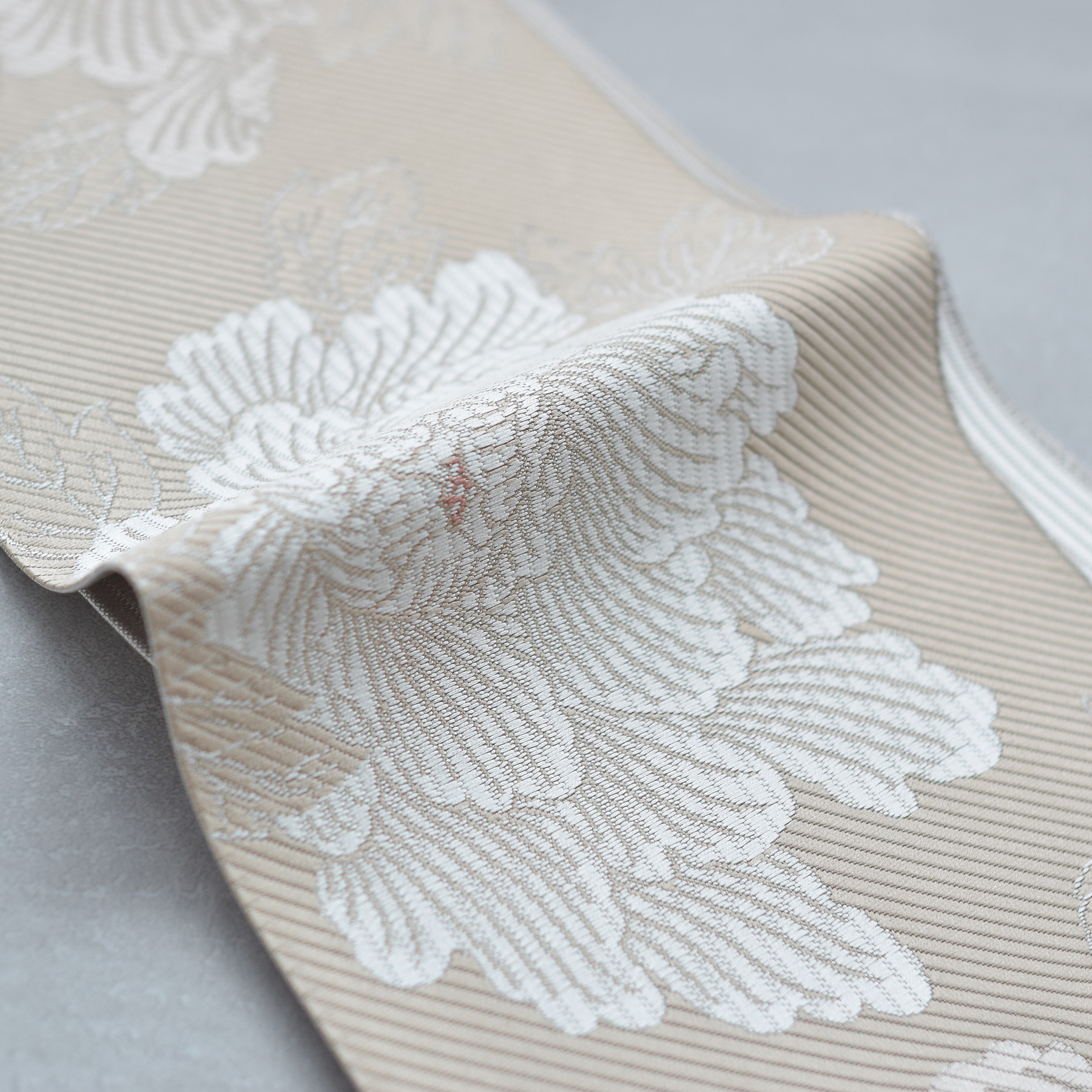 utatane 帯 小袋帯 正絹 半幅帯 博多織 長尺 リバーシブル 牡丹