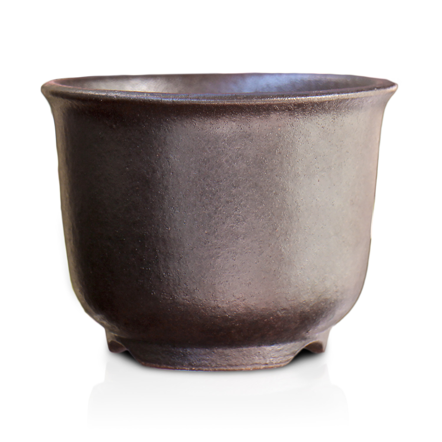 盆栽鉢 尻丸 3号クラス 四日市萬古焼 金彩 黒 赤吹 黒吹 金吹 5色 3.5