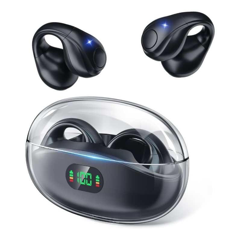 ワイヤレスイヤホン 耳を塞がない bluetooth イヤホン イヤーカフ型