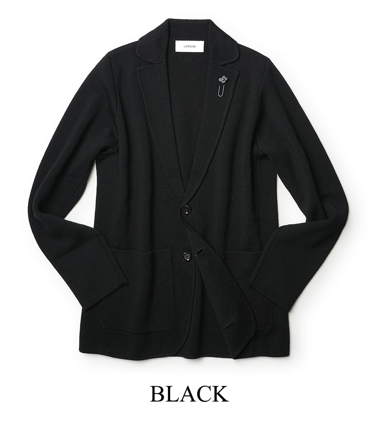 LARDINI（ラルディーニ） ニットジャケット ウール シングル 12ゲージ