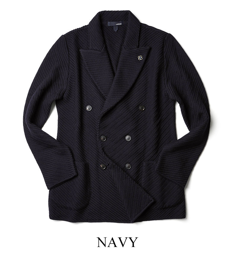 LARDINI（ラルディーニ） ニットジャケット ダブル ウール