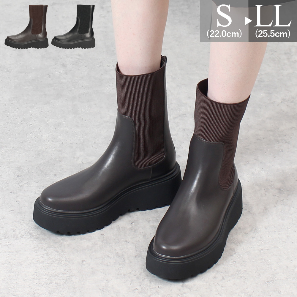 Parade 爆買 ブーツ レディース 厚底 ショートブーツ 伸びる 歩き