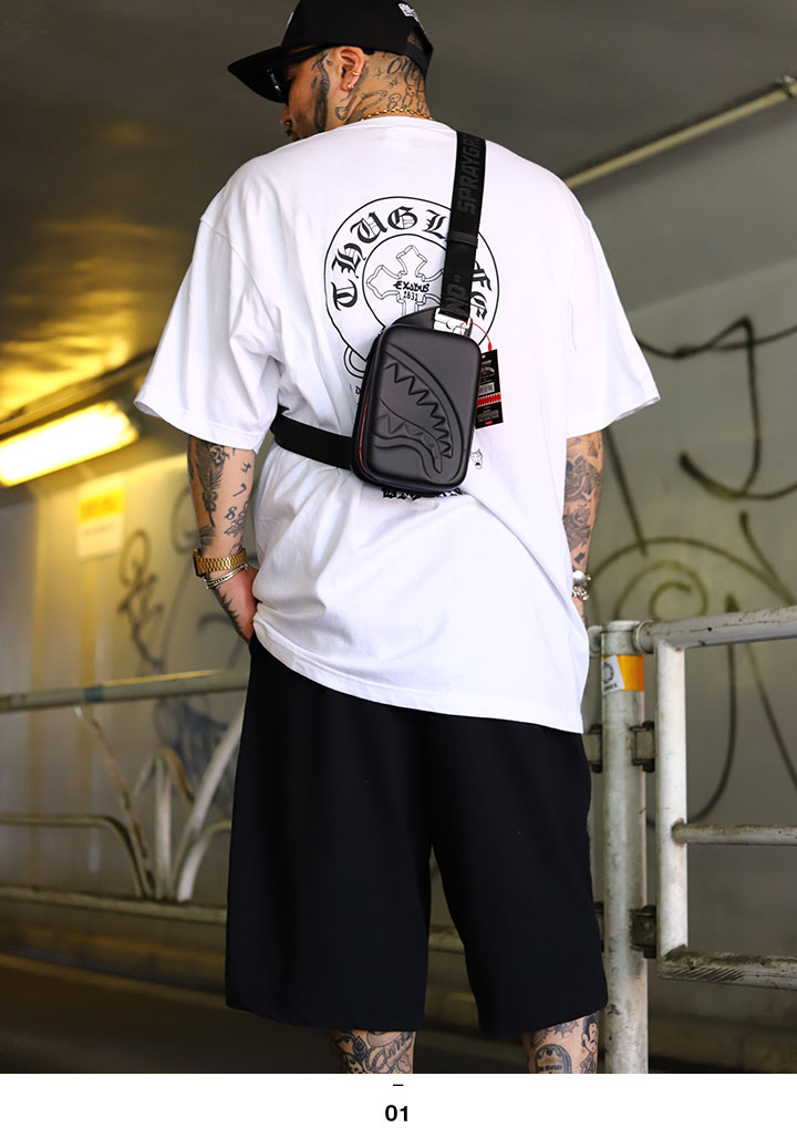 SPRAY GROUND バッグ ワンショルダーバッグ 縦型 メンズ レディース 黒