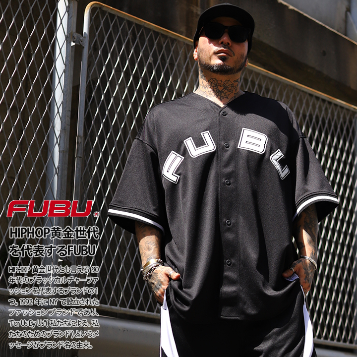 FUBU（フブ） ベースボールシャツ 半袖 ジャージ 野球 ゲームシャツ