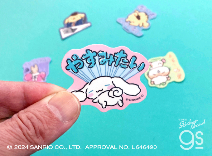 がんばれないサンリオキャラクターズ ミニステッカー マロンクリーム