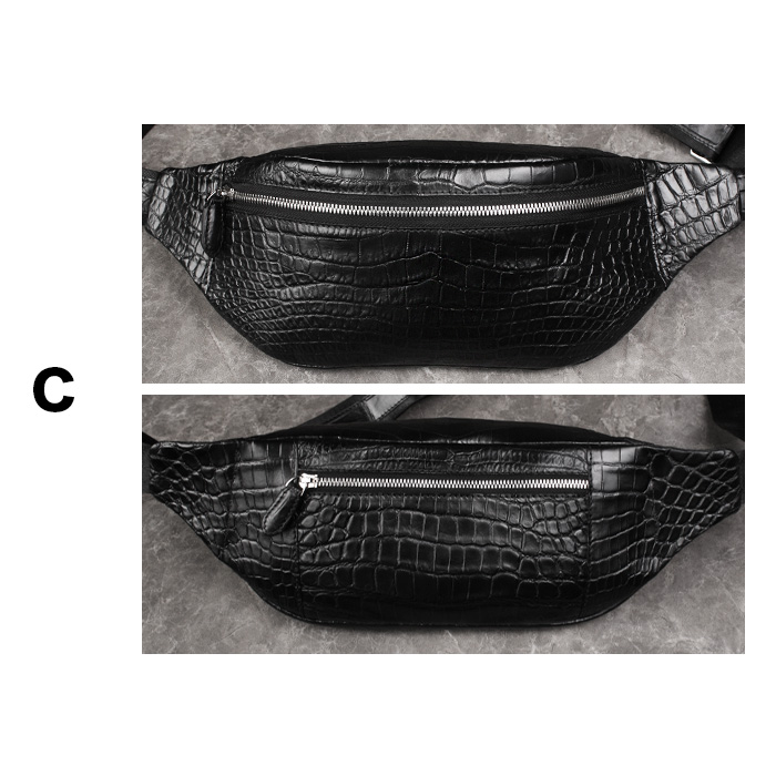 クロコダイル ボディバッグ スリング ショルダーバッグ 斜め掛け
