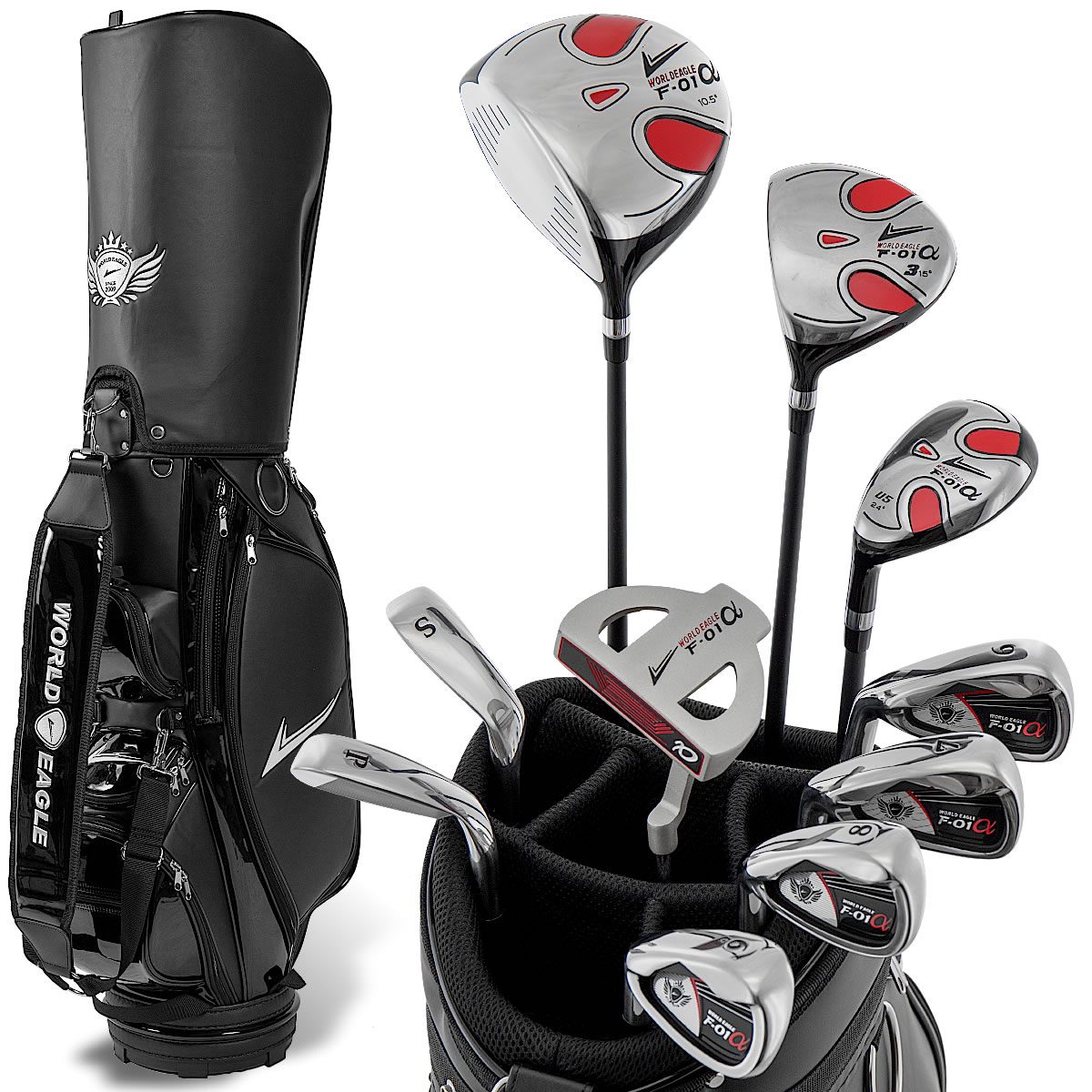 WORLD EAGLE ゴルフクラブセット ワールドイーグル メンズ F-01α 13点