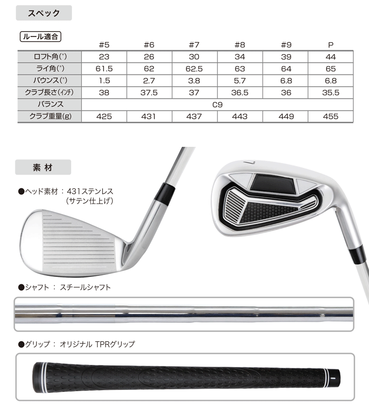 無刻印 アイアン ウェッジ セット ゴルフクラブ 8本組 スチール