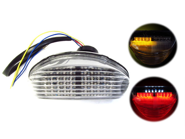 新品 KAWASAKI ZX-12R ウインカー内蔵 LEDテールランプ 2000〜2006年