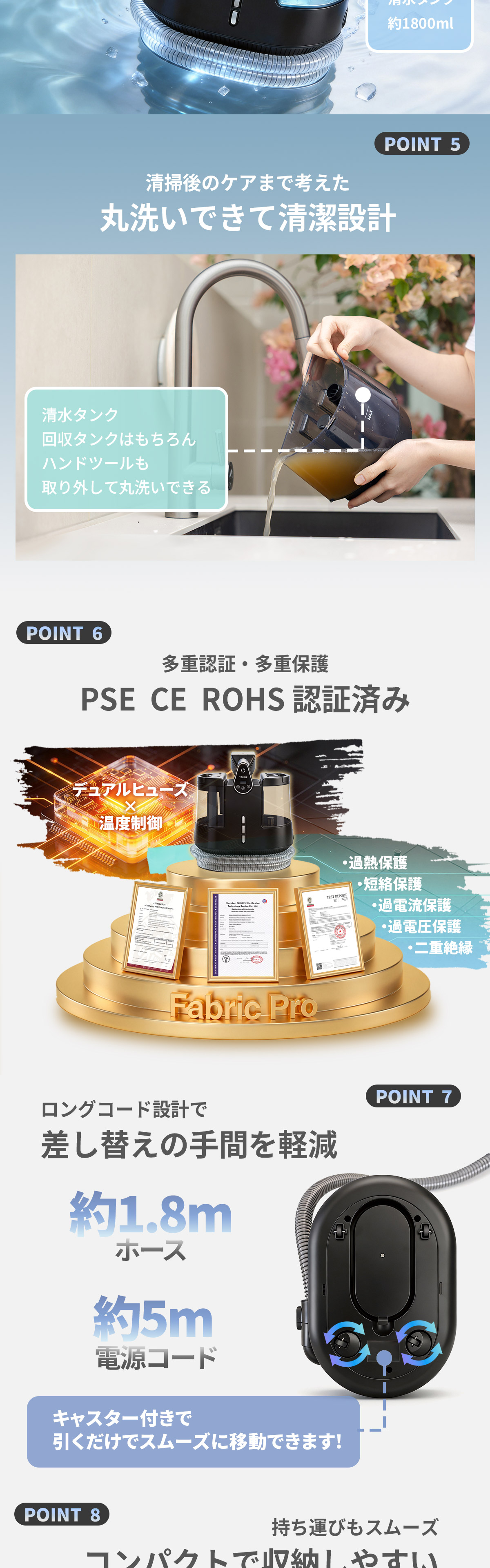 公式【選べる温水×強力噴射】スチームクリーナー リンサー清浄機 100