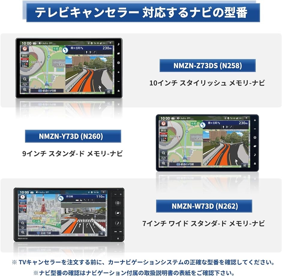 トヨタ/ダイハツ NMZN-Z73DS NMZN-Y73D NMZN-W73D 7インチ/9インチ/10