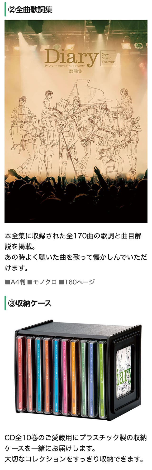 ユーキャン「永遠のニューミュージック大全集～Diary～ CD全10巻