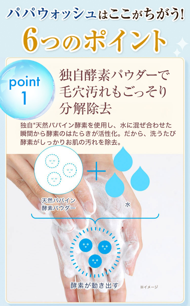 パパウォッシュ 酵素パウダー ベーシック 60g ( 2ヶ月分 ) 酵素 粉洗顔