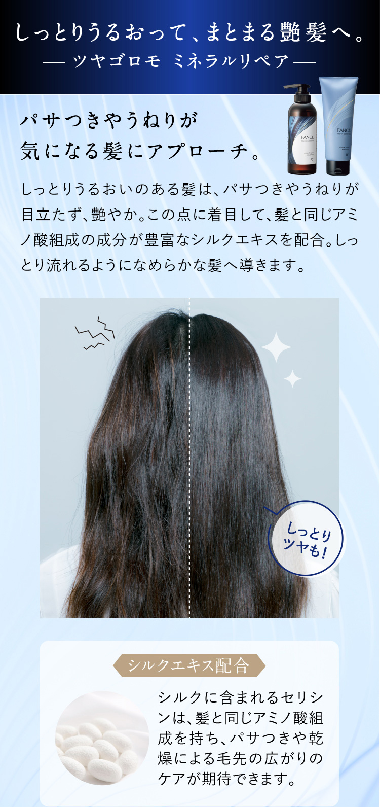 FANCL（ファンケル） ツヤゴロモ ミネラルリペア トリートメント 2本