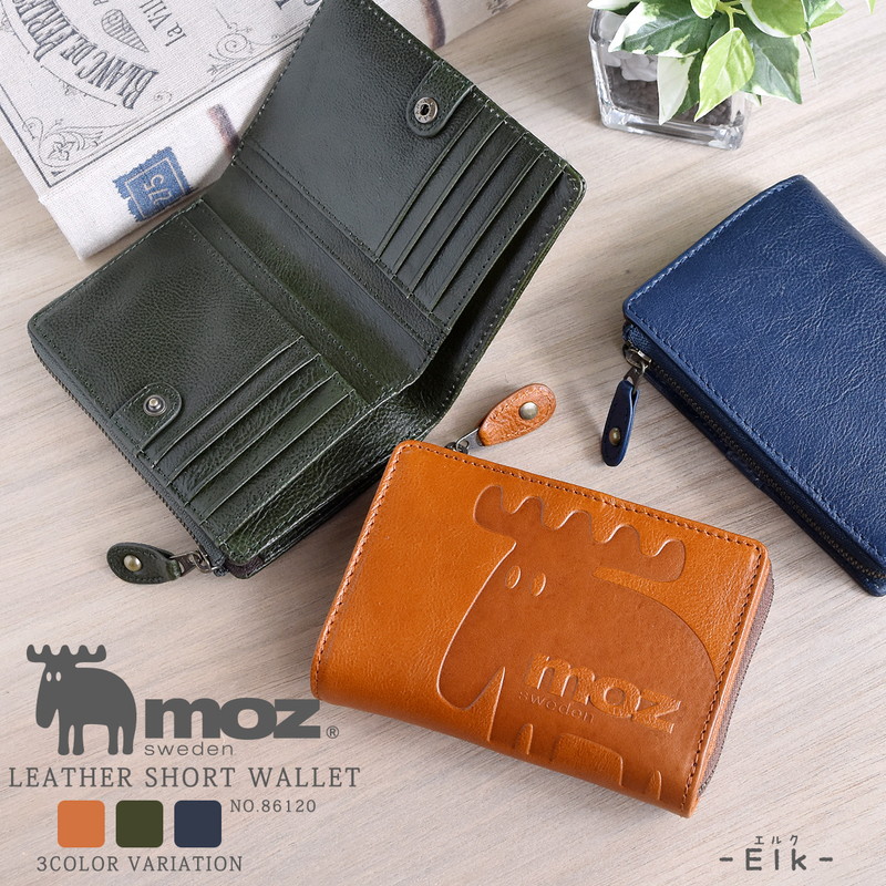 moz（モズ） 財布 レディース 折財布 二つ折り 本革 リアルレザー 大