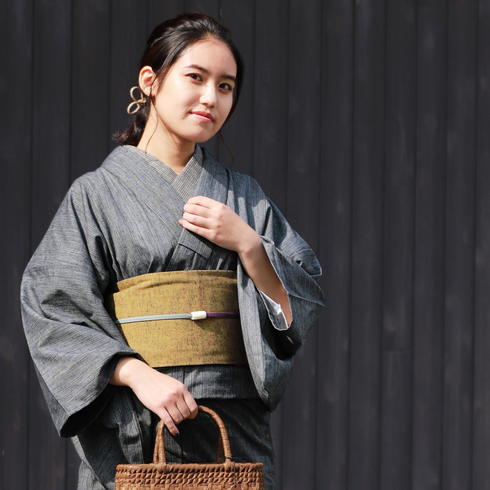 BOTAN 久留米織 木綿着物 日本製 レディース 単衣 着物 洗える お