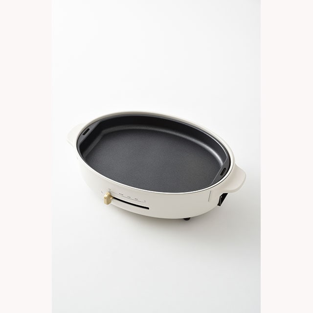 BRUNO crassy＋ オーバルホットプレート ホワイト:暮らし