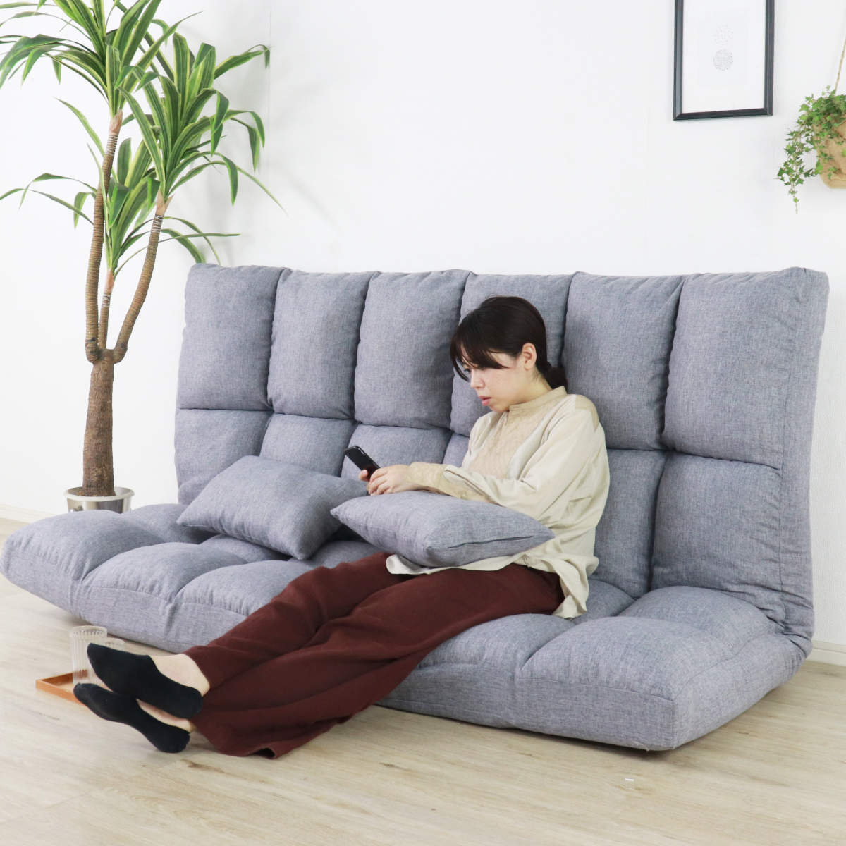 ソファ 2人掛け ソファベッド リクライニング ロータイプ （ 二人掛け