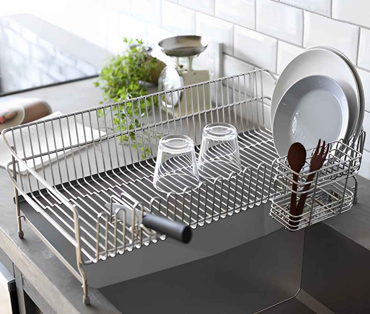 水切りラック ステンレス水切りカゴ 幅29.5cm UCHIFIT （ ウチフィット