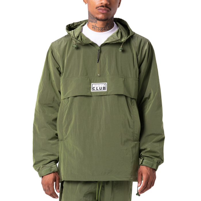 Pro Club Men's Comfort Metallic Nylon Quarter Zip Anorak