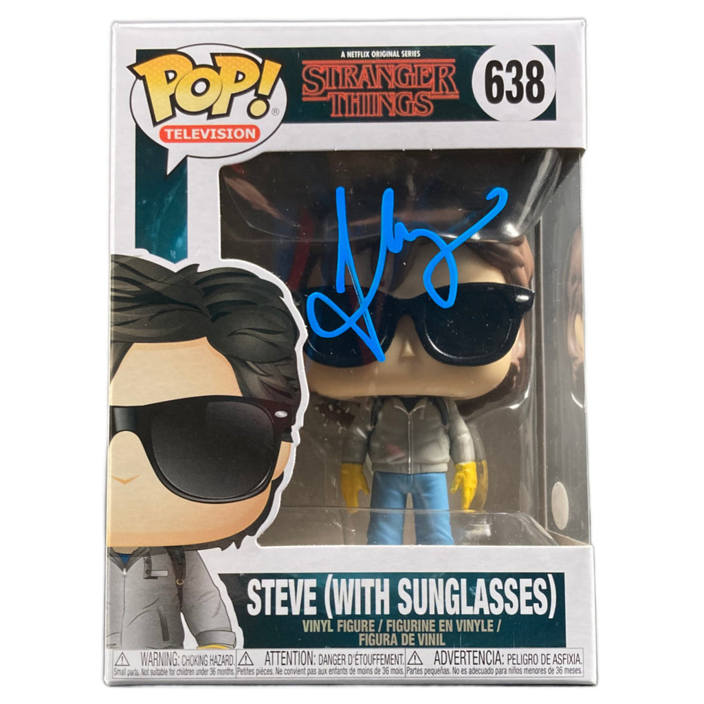 Joe Keery Signed Funko POP Stranger Things Steve (With Sunglasses
