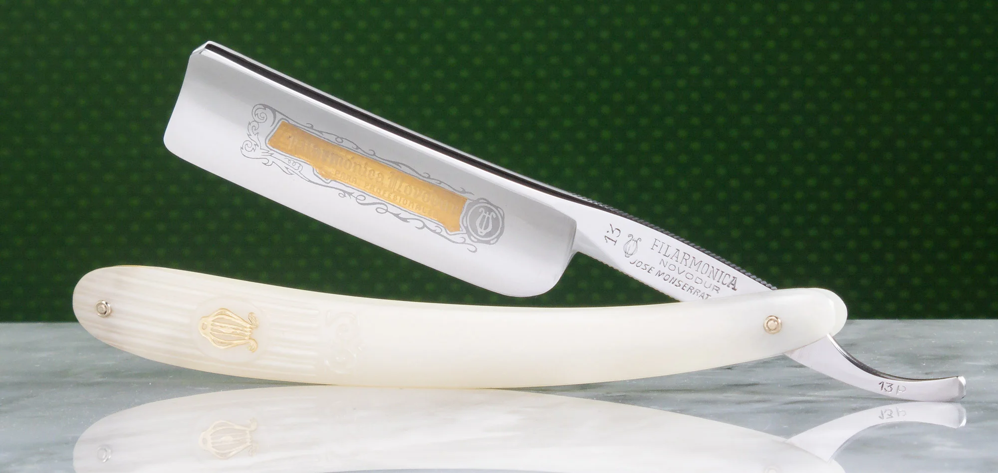 NOS Vintage Filarmonica 13P Novodur Made In Spain Straight Razor