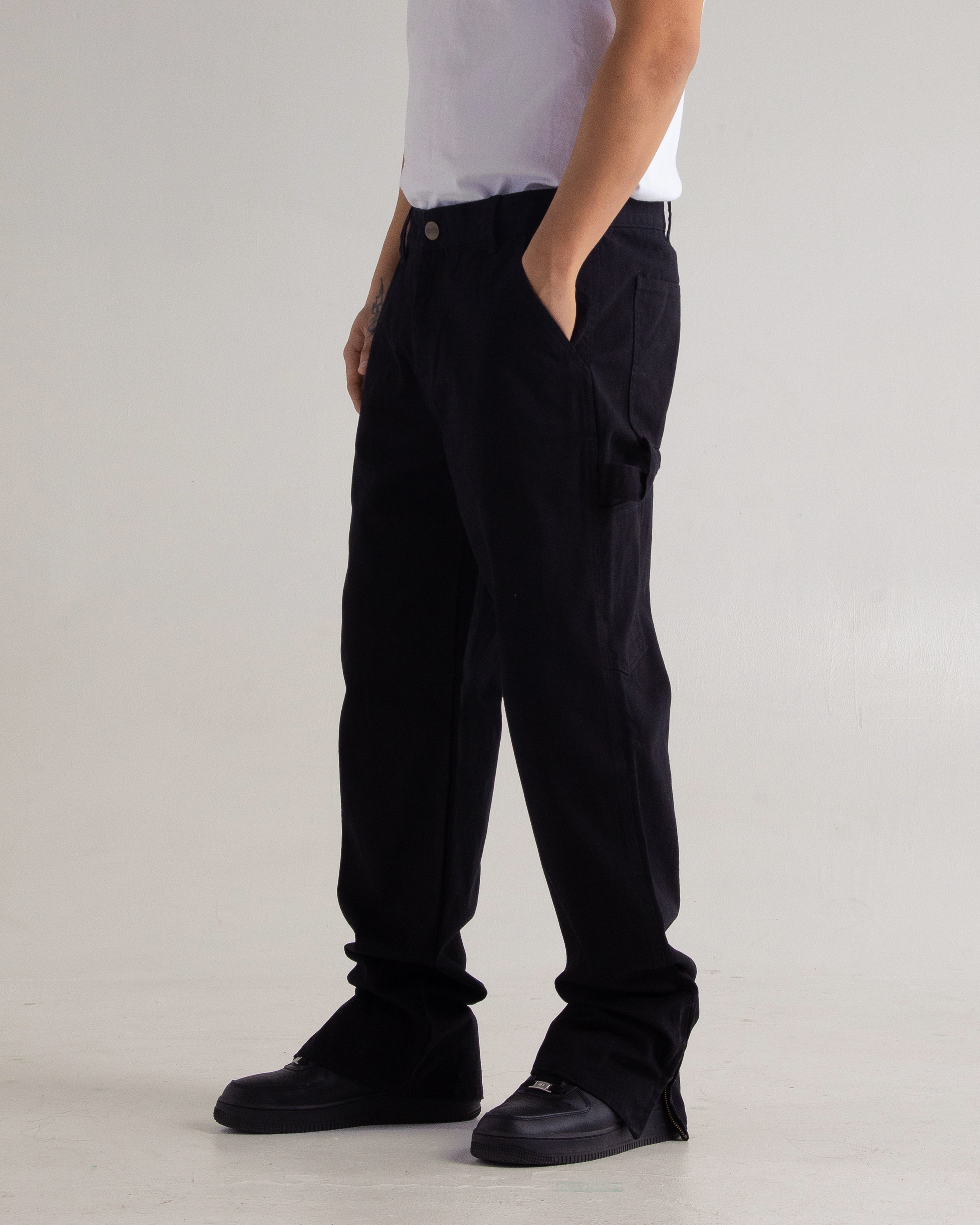 Canvas Zip Carpenter Pants