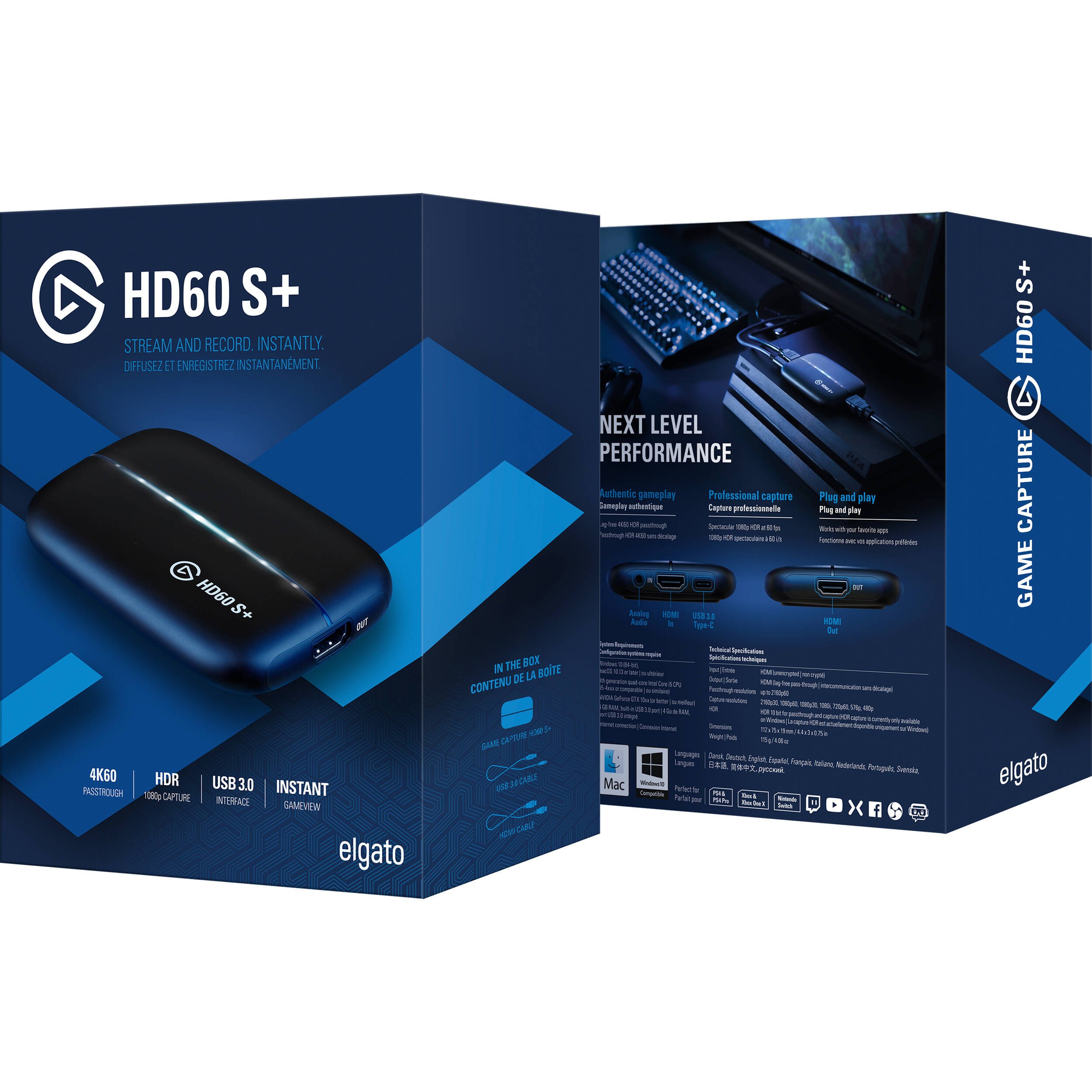 Elgato Game Capture HD60 S+ High Definition HDR Game Recorder