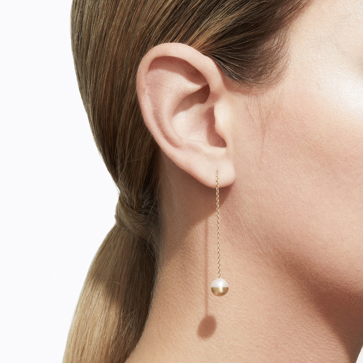 Half Pearl Chain Pierce 45° - SHIHARA