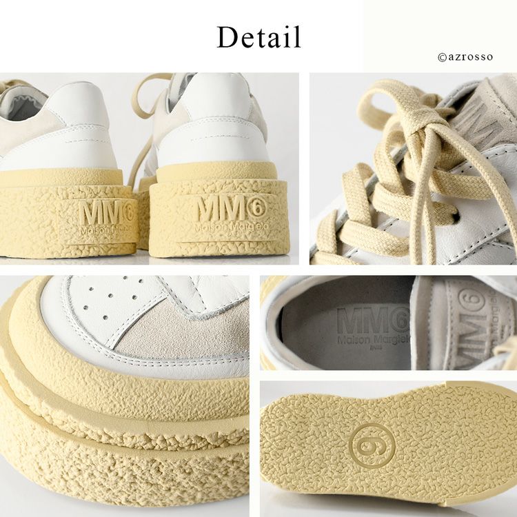 スニーカー 厚底 本革 レディース イタリア製 ブランド mm6 Maison