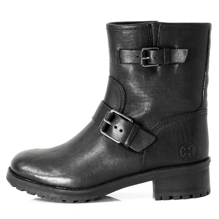 トリーバーチ ショートブーツ TORY BURCH 本革 エンジニアブーツ の