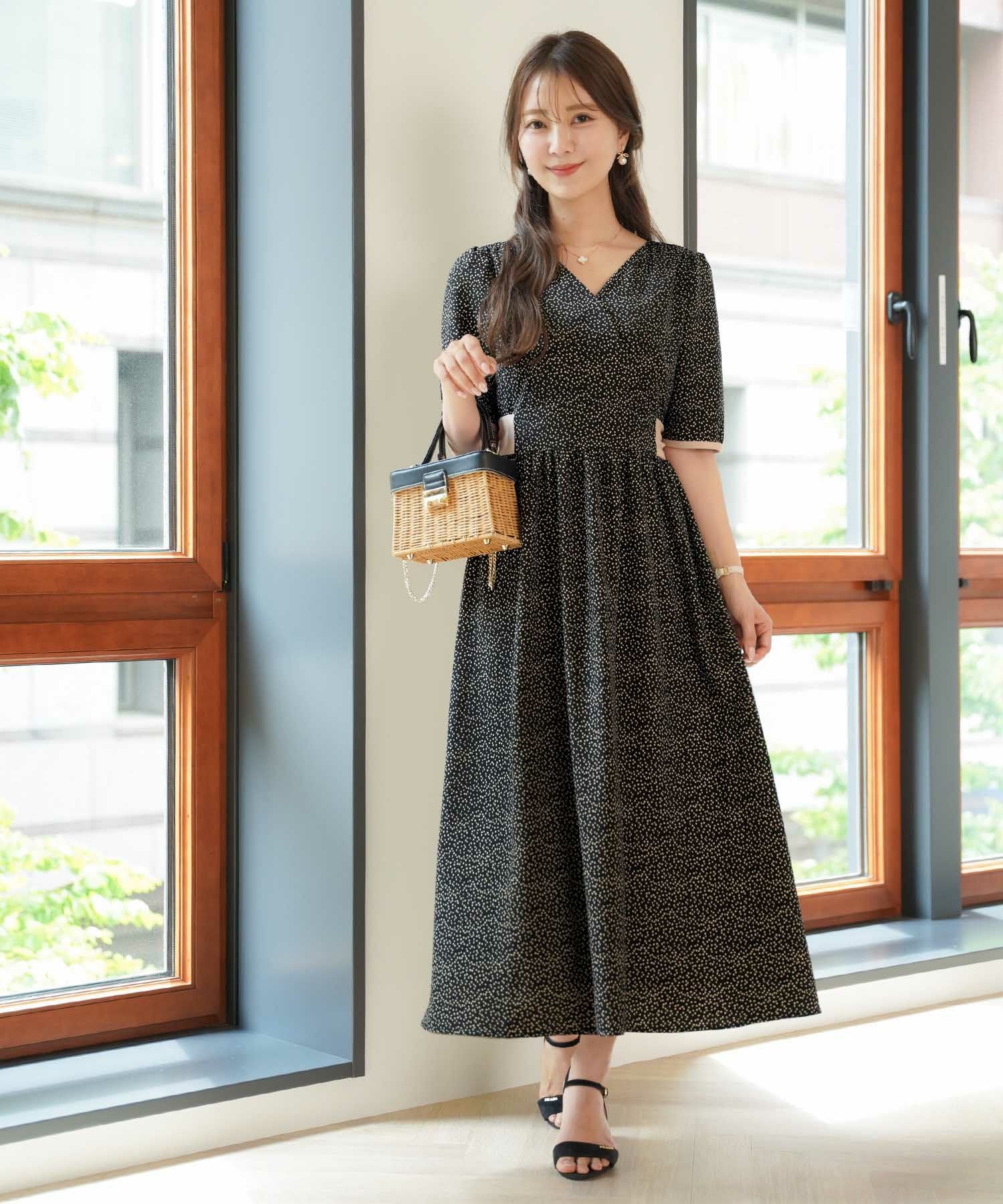 ハート ドット カシュクール ワンピース le reve vaniller 全2色