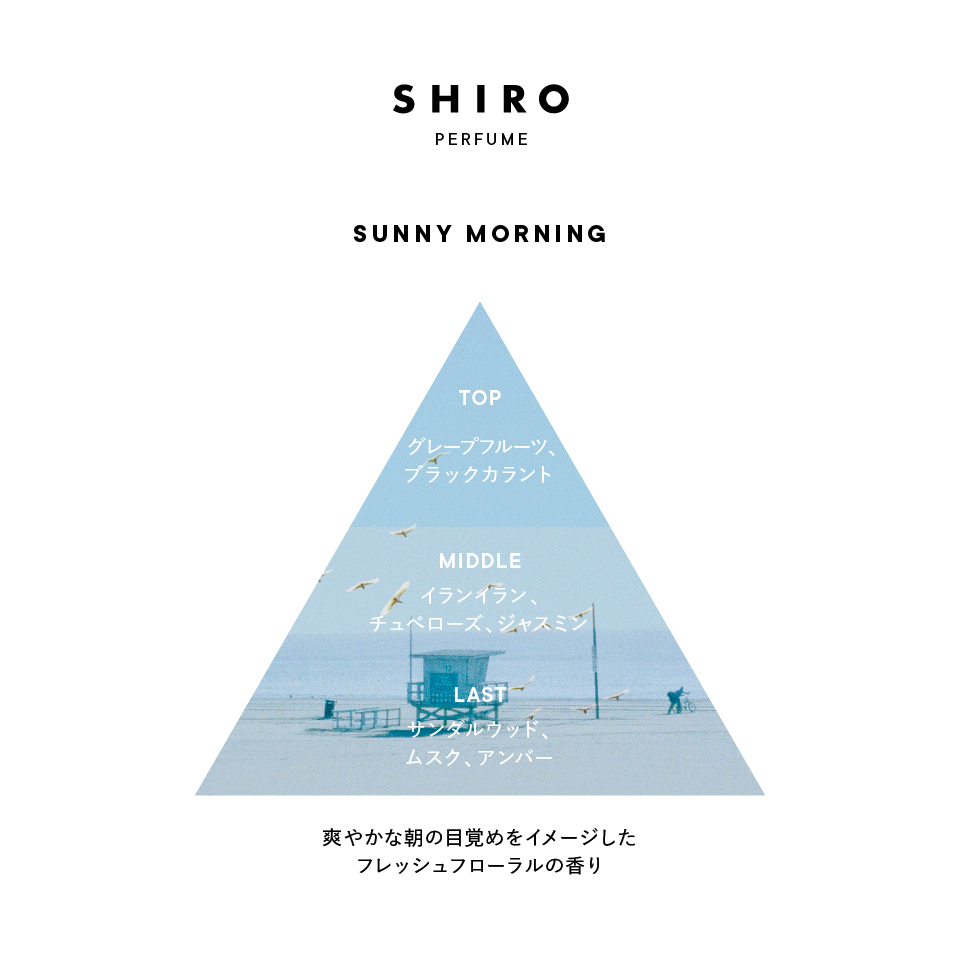 SUNNY MORNING オードパルファン | SHIROオフィシャルサイト