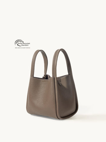 Medium Leather Bucket Bag | Full-Grain Leather, Burgundy – Songmont
